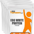 BULKSUPPLEMENTS.COM Egg White Protein Powder - Egg White Powder, Lactose Free & Dairy Free Protein Powder - Unflavored & Gluten Free, 30g per Serving, 5kg (11 lbs) (Pack of 5)