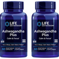 2PACK Life Extension Ashwagandha Plus Calm and Focus Mind Supplement 60 Veg Caps