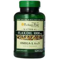 Puritan's Pride Premium Natural Flax Oil 1000 mg Omega-3, 6 & 9 Cold Pressed