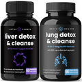 NutraChamps Liver Cleanse Capsules and Lung Cleanse Capsules 2 Pack Bundle