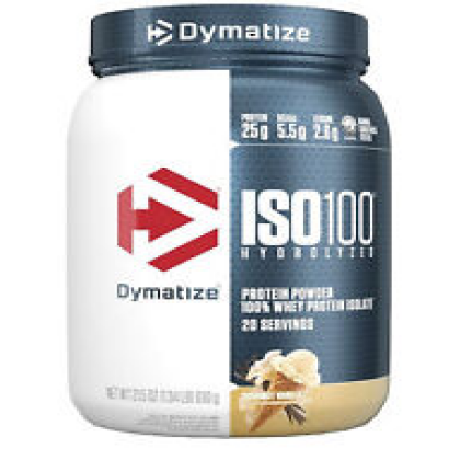 Dymatize ISO100 Hydrolyzed Whey Isolate Protein, Gourmet Vanilla, 20 Servings