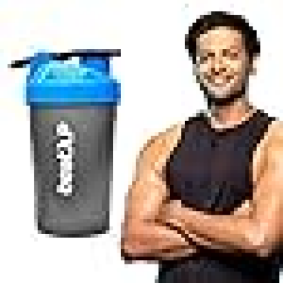 beatXP Shaker Bottle for Protein Shake, Compact Gym Plastic Shaker BPA Free Material Sipper Bottle 100% Leak Proof (400 ML)