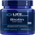 Life Extension BIOTIN 600 Mcg 100 Caps 3-PACK (EXP 11/2024)