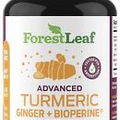 2265mg Extra Strength Organic Turmeric Supplement ForestLeaf 120 Ct Exp 06/2026 