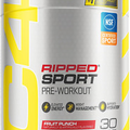 C4 Ripped Sport Pre Workout Powder Fruit Punch - NSF Certified for Sport + Suga