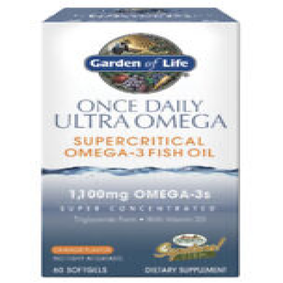 Garden of Life Once Daily Ultra Omega SuperCritical Omega-3 Fish Oil 1100mg 60ct