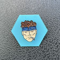 Metal Gear Solid. Solid Snake’s head 3D printed Pin