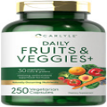 Fruits and Veggies | 250 Capsules | 32 Fruits and Vegetables | by Carlyle