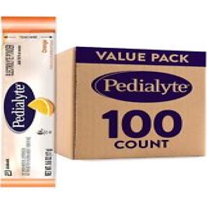 Pedialyte Electrolyte Powder Packets, Orange, Hydration Drink (100) Packets