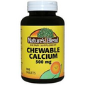 Nature's Blend Chewable Calcium 500 mg 100 Tabs