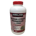 Kirkland Calcium Citrate 500 mg Magnesium and Zinc Vitamin D3 500 Tablets