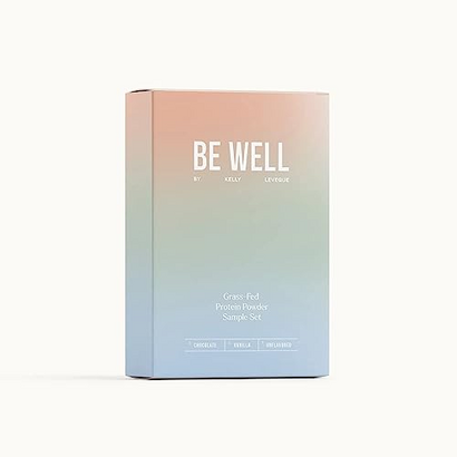Be Well by Kelly: Grass-Fed Beef Protein Powder Sample Pack - Paleo and Keto Friendly, Dairy-Free & Gluten-Free - Low Carb Protein Powder with BCAAs & Collagen - 3 Servings