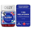 OLLY Kids Sleep Gummy Supplement, 0.5 Melatonin, L Theanine, Raspberry, 50 Ct
