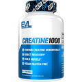 Evlution Pure Creatine Monohydrate Capsules 1000mg Nutrition Pre and Post Workout Recovery Vegan Creatine Pills for Muscle Gains and Muscle Recovery Supplement - Creatine Muscle Builder for Men