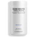 Codeage Bone Broth Collagen, Grass-Fed Organic Bovine+Chicken Bone Broth, 180 ct