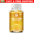 Calcium 600mg with Vitamin D3 K2 Supplement for Strong Bones & Muscle Support