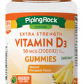 Vitamin D3 Gummies (Natural Pineapple) 2000 IU, 70 Vegetarian Gummies