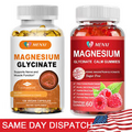 Magnesium Glycinate Capsules / Gummies For Sleep Health,Stress & Anxiety Relief