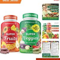 Superfood Fruit and Veggie Supplement - 360 Fruit and Veggie Capsules - Whole...
