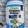 Orgain Organic Protein Powder + OATMILK  VANILLA BEAN FLAVOR 16.9oz EXP 01/28/24