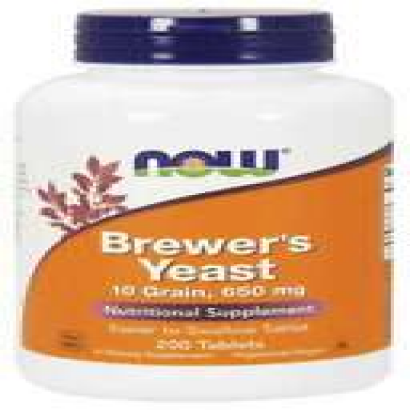 NOW Foods Brewer's Yeast 650 mg 200 Tabs 06/2025EXP