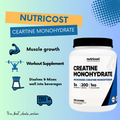 Nutricost Pure Creatine Monohydrate 1 KG Powder, Non-GMO & Gluten Free
