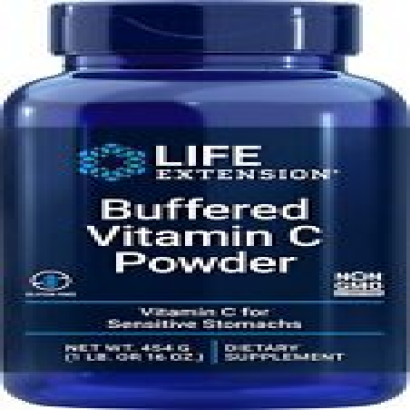 Life Extension Buffered Vitamin C Powder for Sensitive Stomachs 454 g (16oz)
