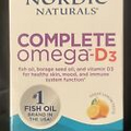 Nordic Naturals Complete Omega D3 Heart Immune Skin Mood Support 60 Ct EXP 6/26