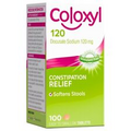Coloxyl 120mg 100 Tablets Stool Softener Docusate ONLY. NO Stimulant Best Price