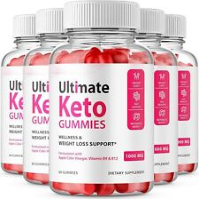 (5 Bottles) Ultimate  Keto ACV Gummies Weight Loss - 300 Gummies