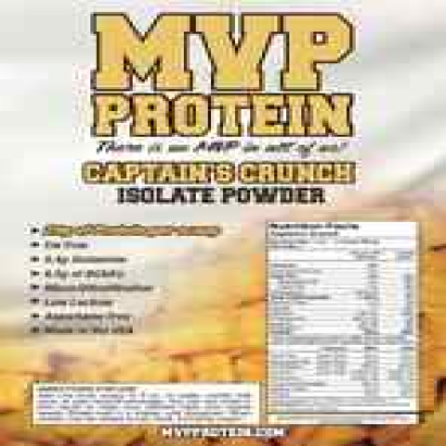 "MVP PROTEIN" "CAPTAIN'S CRUNCH" WHEY ISOLATE PROTEIN POWDER- 12 PACKS