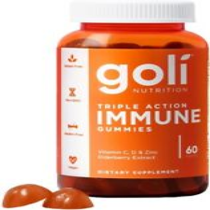 Goli Immune Vitamin Gummy - 60 Count - Elderberry, Vitamin C, D & Zinc