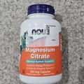 NOW Foods Magnesium Citrate 120 Caps - Sealed New - Exp 5/25