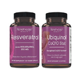 Reserveage Beauty, Resveratrol 250 mg, Antioxidant Supplement for Heart and Cellular Health 30 Caps & Ubiquinol CoQ10 Stat - Support for Cardiovascular System, Energy Levels & Cellular Health - 30