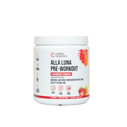 Eabha Organics Alla Luna Pre-Workout - Strawberry Lemonade - to Support Energy, Focus, and Stamina - Increase Blood Flow for a Better Pump - 21-Day Supply - 1 Scoop per Serving