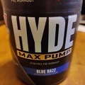ProSupps HYDE MAX PUMP Stim-Free Pre-Workout Energy 25 Servings Blue Razz.Nitric