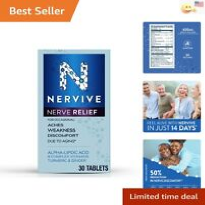 Nerve Relief Tablets: Alpha Lipoic Acid for Nerve Aches & Discomfort - 30 Count