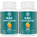 N-Acetyl Cysteine Ethyl Ester 100mg - More Absorption Than 1000mg NAC - with Glycine 600mg - Benefit Glutathione - Good for Immune System & Antioxidant for Adults, NACET ( 60 Capsules - 2 Pack)