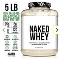 Naked Nutrition UNFLAVORED WHEY PROTEIN POWDER - 5LB - GRASS FED - Non GMO