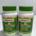 Lot Of 2 Sealed Vitamin D3, 50mcg, 2000IU, Supp 220 Count Each!!!