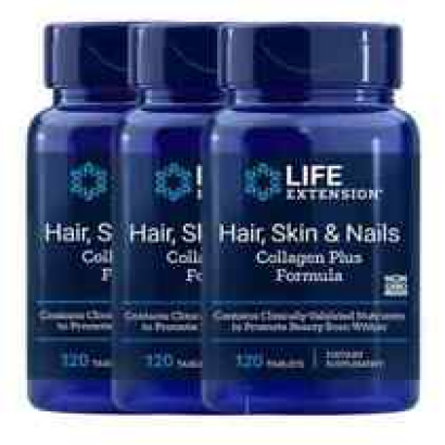 Life extension Hair, Skin, & Nails- Collagen Plus, 120 Tablets