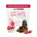 Jay Robb Strawberry Egg White Protein Powder, Low Carb, Keto, Vegetarian, Gluten Free, Lactose Free, No Sugar Added, No Fat, No Soy, Nothing Artificial, Non-GMO, Best-Tasting (12 oz, Strawberry)