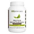BiOptimizers Protein Breakthrough - Vegan Protein Powder Meal Replacement Shake - Pea Protein, Pumpkin Seed, Hemp - Low Carb Gluten Free Plant Based - Chocolate Bliss (907 g)