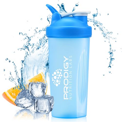 Prodigy Nutrition Labs Premium Shaker-Flasche, perfekt für Protein-Shakes und Pre Workout, Blau, 590 ml