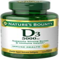 Nature's Bounty Vitamin D-3 240 Rapid Release Softgels 5000iu For Strong Bones D