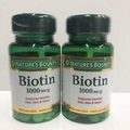 2x Nature's Bounty Biotin 1000 mcg Vitamin Supplement  100ct Ea- 200 Tot Ex 6/25