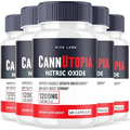 (5 Pack) CannUtopia Nitric Oxide Capsules for Men, CannUtopia Nitric Oxide Advanced Formula, CannUtopia Nitric Oxide Maximum Strength, CannUtopia Nitric Oxide Reviews (300 Capsules)