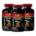 fish oil supplement - WILD ALASKAN SALMON OIL - eye health, immunity - 3 Bottles