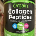 Orgain Hydrolyzed Grass Fed Collagen Peptides Powder, Unflavored, 20g Collagen
