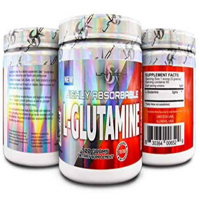 L-Glutamine Powder, 5G Pure L-Glutamine Per Serving- Supports Post Workout Recovery, Muscle Mass & Strength - Non GMO, Gluten Free | by USK